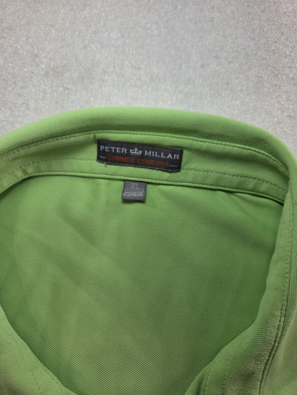 Peter Millar Summer Comfort Green Polo XL Bridge Logo - Picture 3 of 7